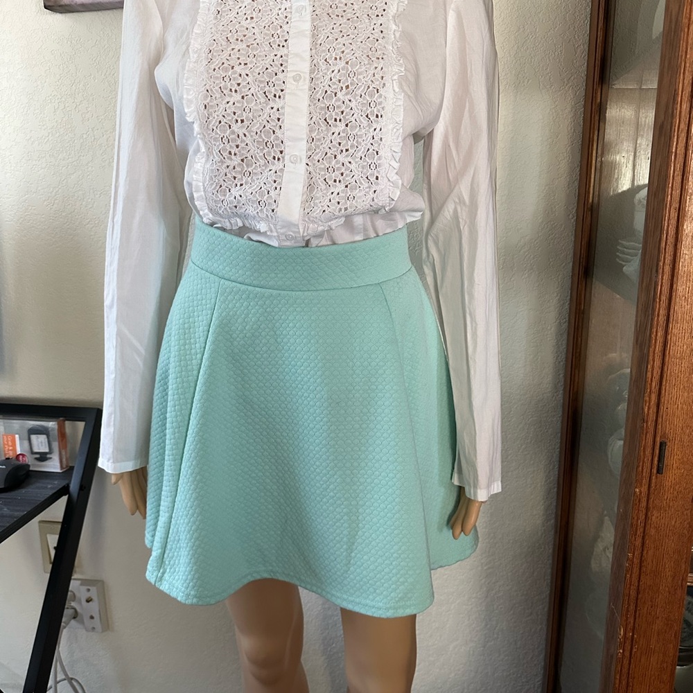 Divided by H &M Mint Circle Skirt